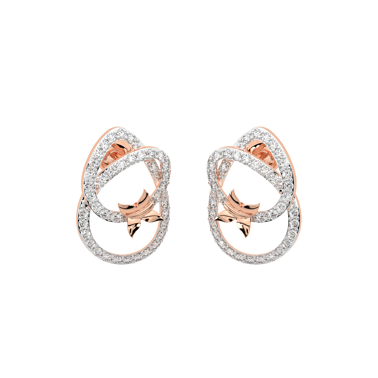 Holly Round Diamond Stud Earrings
